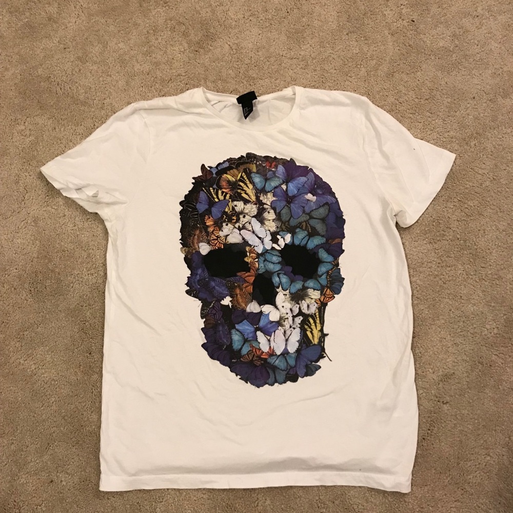 H&M Floral Skull Tshirt